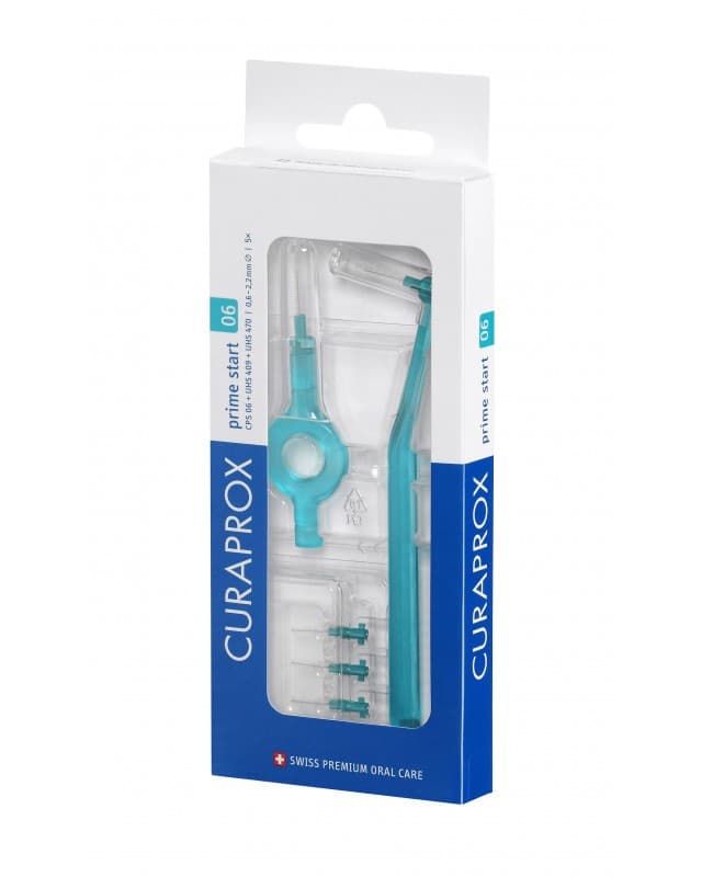 Curaprox CPS 06 Prime Start fogköztisztító kefe + kétféle tartónyél