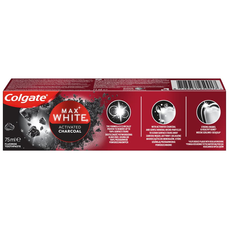 Colgate Max White Charcoal fogfehérítő fogkrém