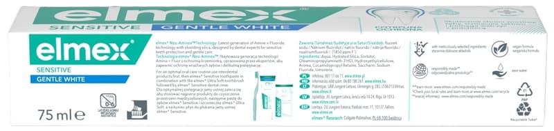 elmex Sensitive Gentle White fogkrém érzékeny fogakra