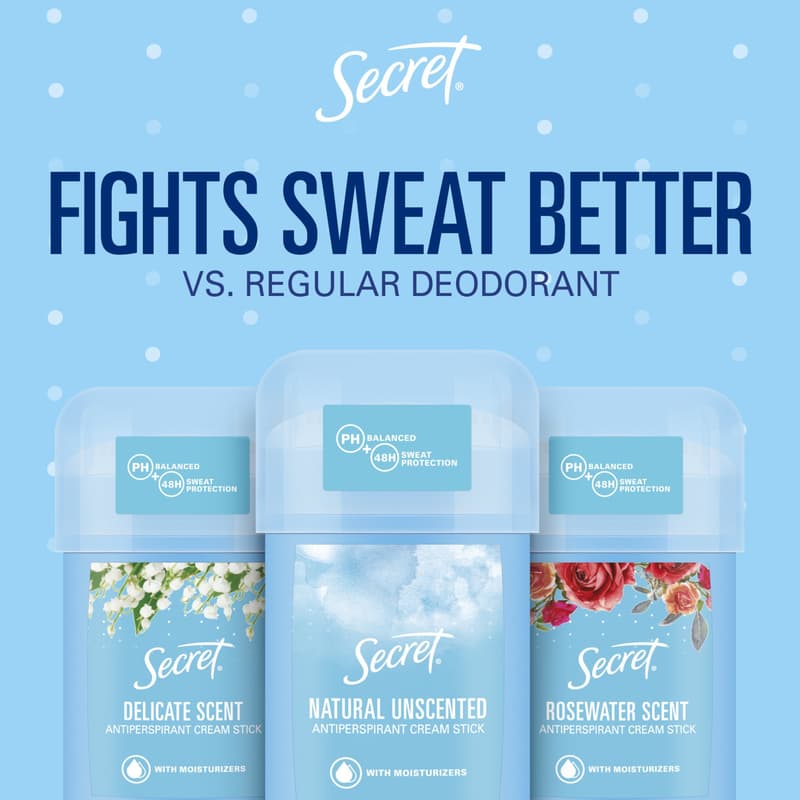 Secret Delicate Női Izzadásgátló Krémstift