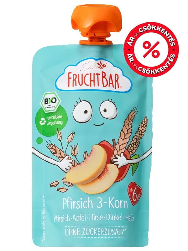 Fruchtbar BIO Őszibarack 3 gabonával 6 hónapos kortól