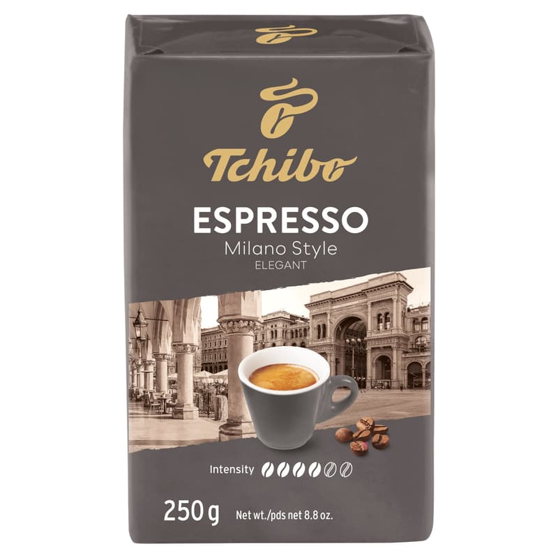 Tchibo Espresso Milano Style ground, roasted coffee