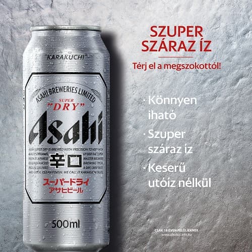 Asahi Super Dry quality light beer 5,2%