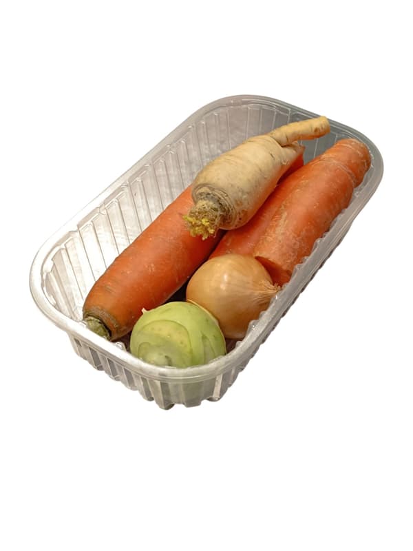 Leveszöldség tálcás