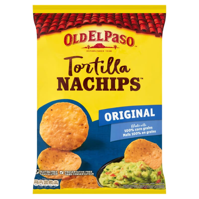 Old El Paso tortilla chips salted