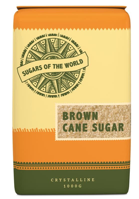 Crowned brown cane granulated sugar