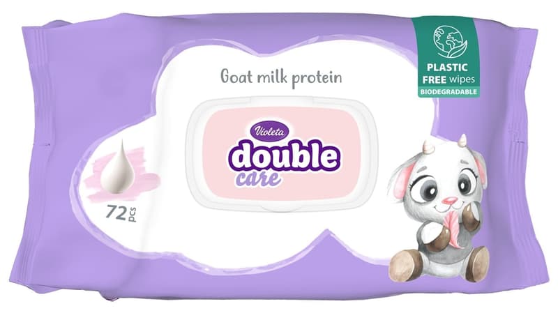 VIOLETA popsitörlő 72db - double care