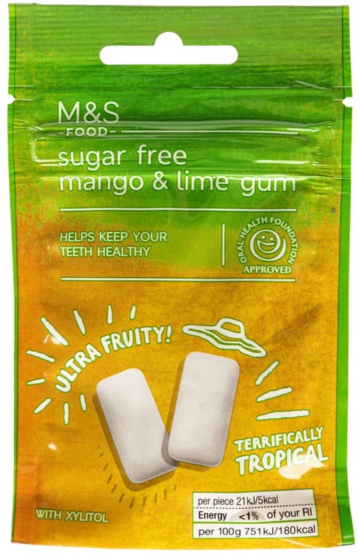 Marks & Spencer Sugar-free mango, lime chewing gum