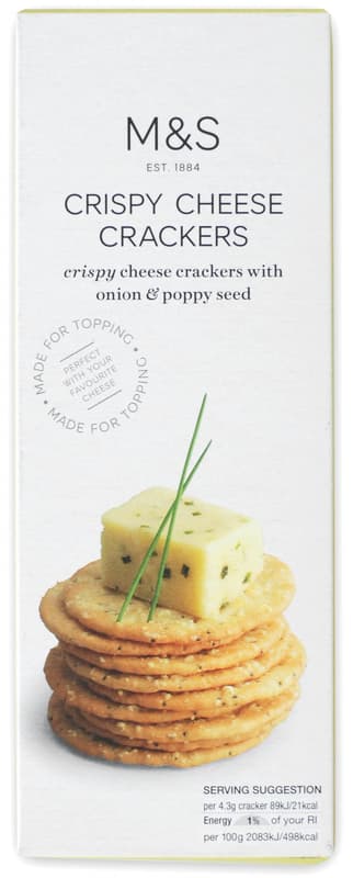 Marks & Spencer Biscuits with onion & poppy cheese