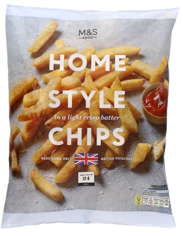 Marks & Spencer Elősütött hasábburgonya vékony réteg panírban