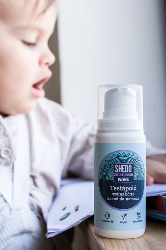 SHEDO Manó testápoló száraz bőrre levendula-narancs
