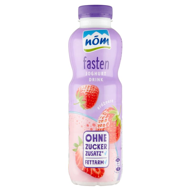 NÖM Fasten epres joghurtital, édesítőszerekkel