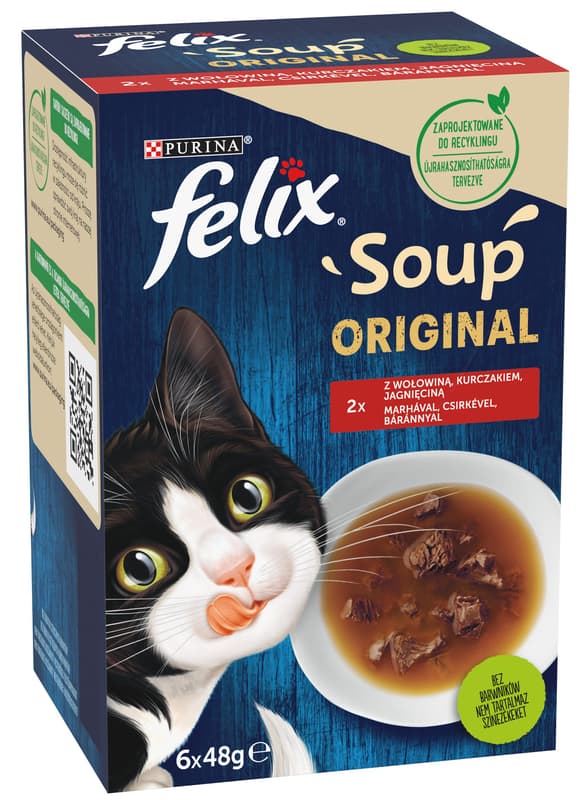 Felix Soup Házias válogatás szószban nedves macskaeledel (6 db)