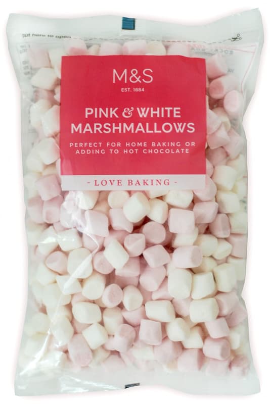 Marks & Spencer Pink és fehér marshmallow cukorka