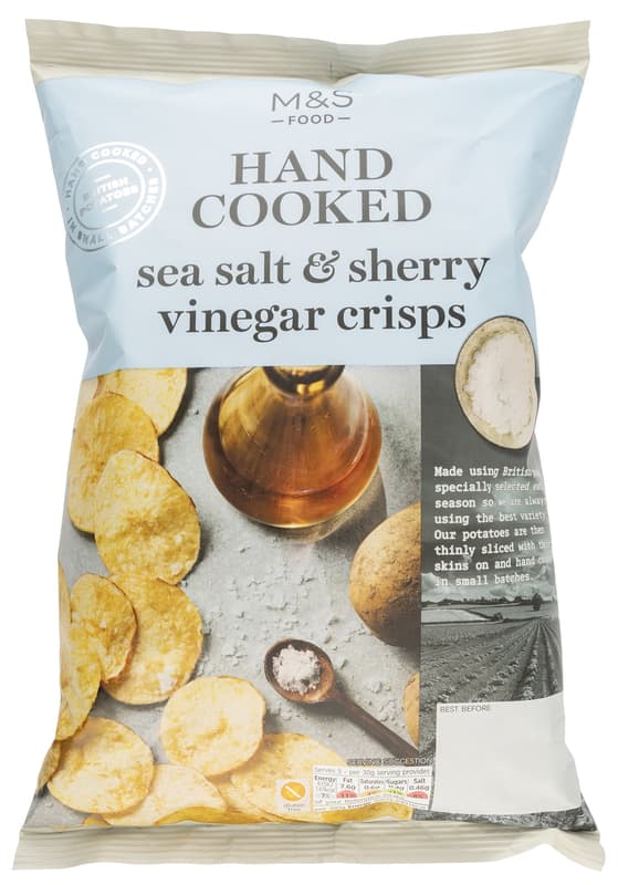 Marks & Spencer Lightly salted potato chips with sea salt & balsamic vinegar