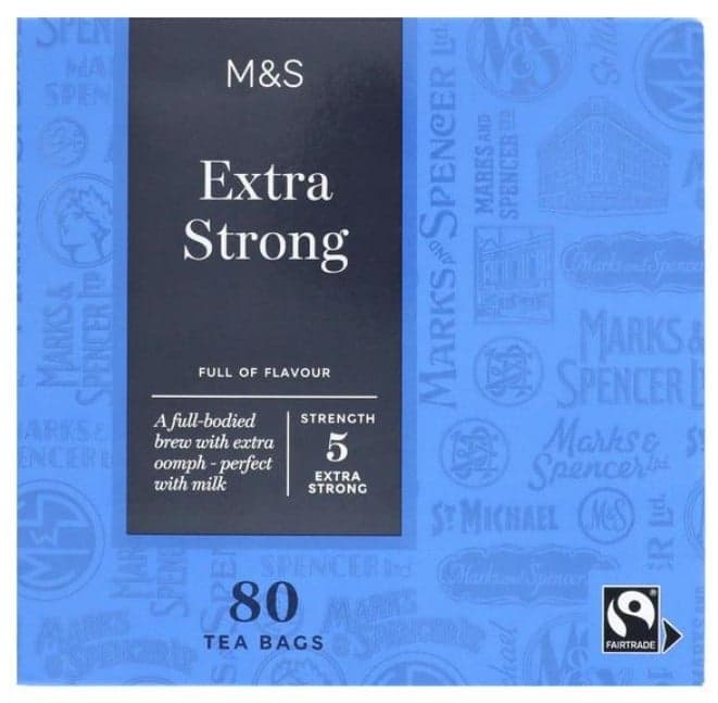 Marks & Spencer Extra strong filter tea, tea filter packed in 80 foils