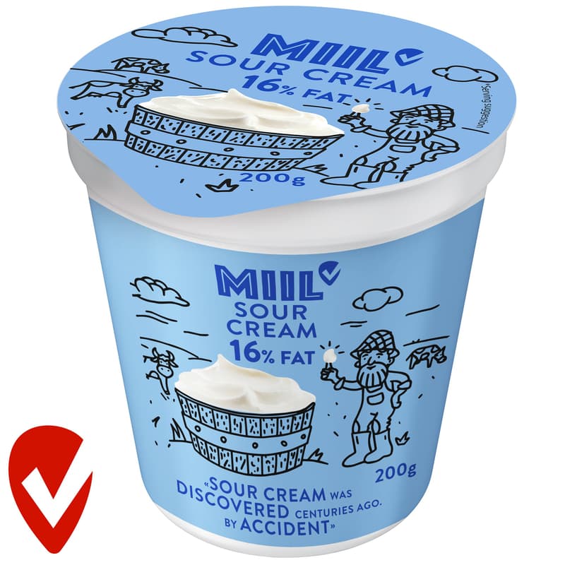 Miil félzsíros savanyú tejszín 16% zsírtartalommal