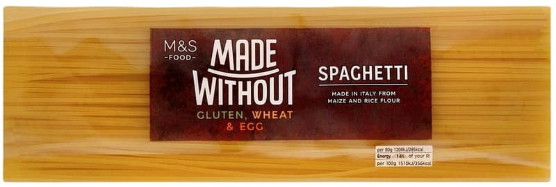 Marks & Spencer Gluténmentes spagetti kukorica- és rizslisztből