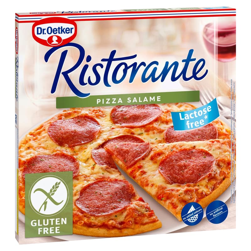 Dr. Oetker Ristorante Glutén- és Laktózmentes Szalámis pizza