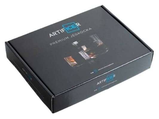 Artificer Handcrafted ice, smaller cubes (4,5x4,5x4,5cm, fits in smaller whiskey glasses) 12pcs pack 1 teabag