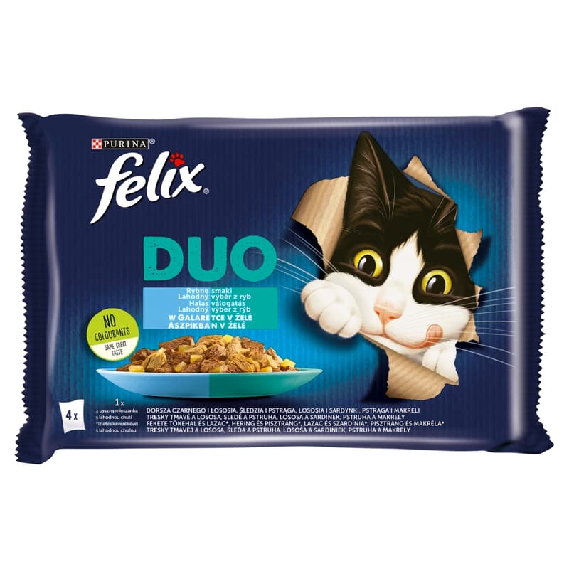 Felix Fantastic Duo Halas válogatás aszpikban nedves macskaeledel