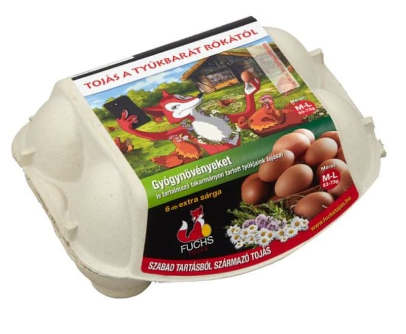 Fuchs Free Range Extra Yellow "M/L" Size Eggs (6 pcs)
