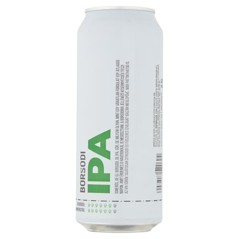 Borsodi IPA minőségi világos, felsőerjesztésű szűretlen sör 5%
