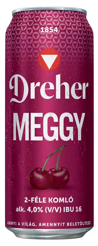 Dreher Meggy - a mixture of light beer and cherry flavoured drink 4%