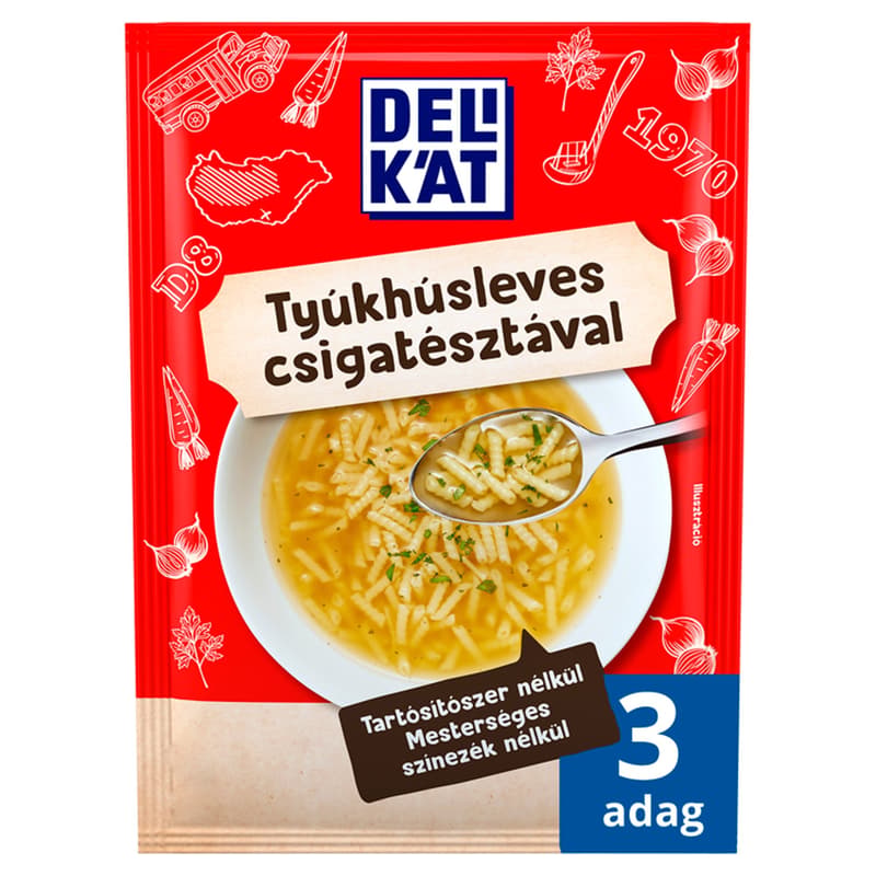 Delikat Chicken soup with snail noodles
