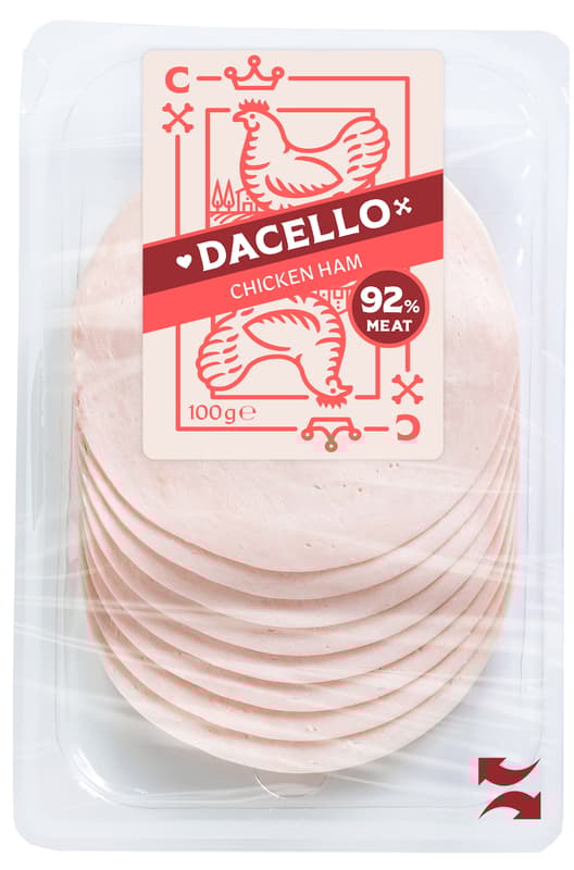Dacello hőkezelt csirkemellsonka, szeletelt, 92% hústartalommal