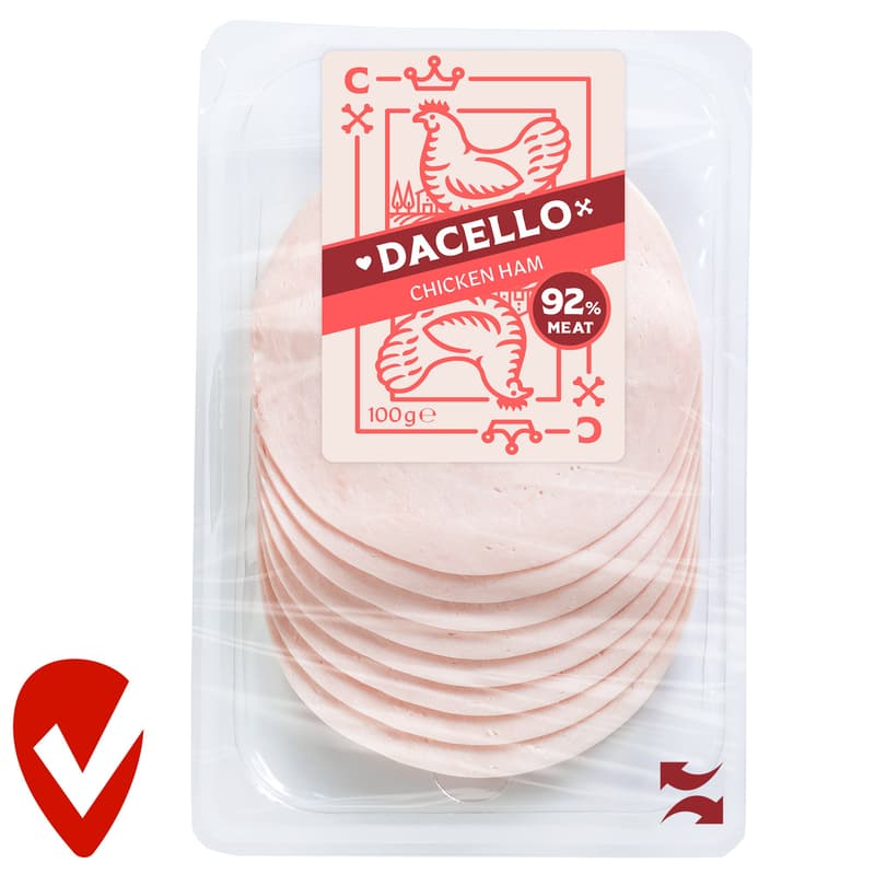 Dacello hőkezelt csirkemellsonka, szeletelt, 92% hústartalommal