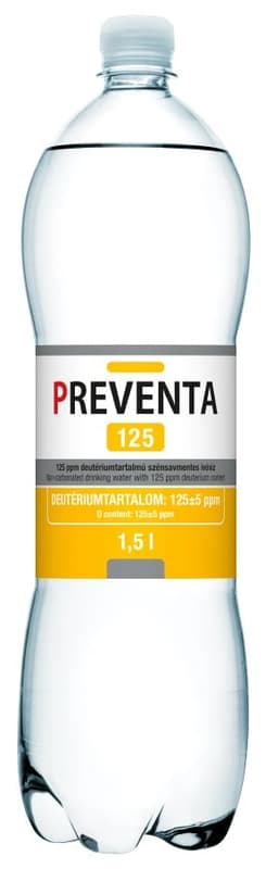 Preventa 125 csökkentett deutériumtartalmú szénsavmentes ivóvíz