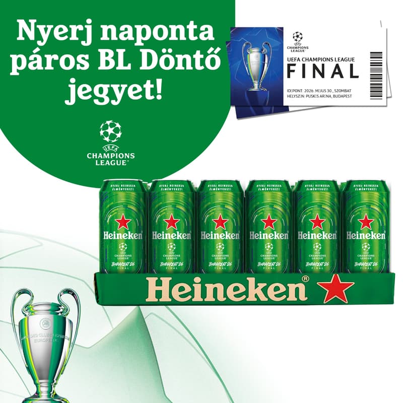 Heineken minőségi világos sör 5% (24 db)
