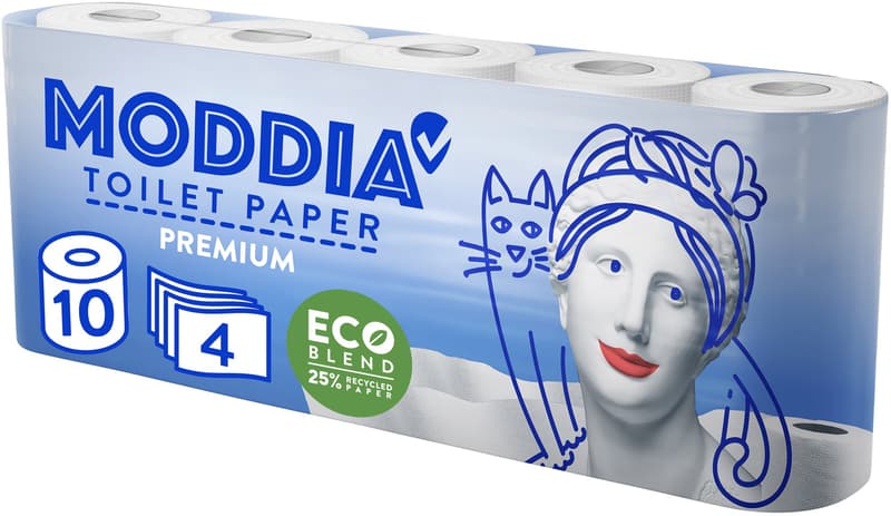 Moddia toalett papír 4 rétegű 10 tekercs