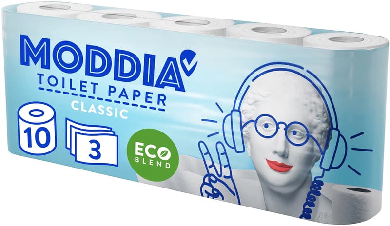 Moddia toalett papír 3 rétegű 10 tekercs