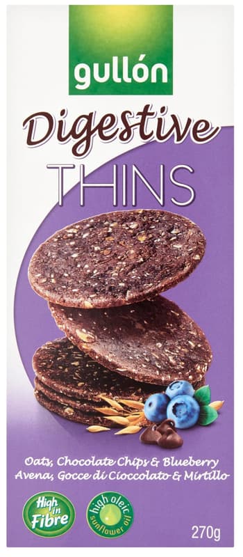 Gullon Digestive THINS áfonyás keksz