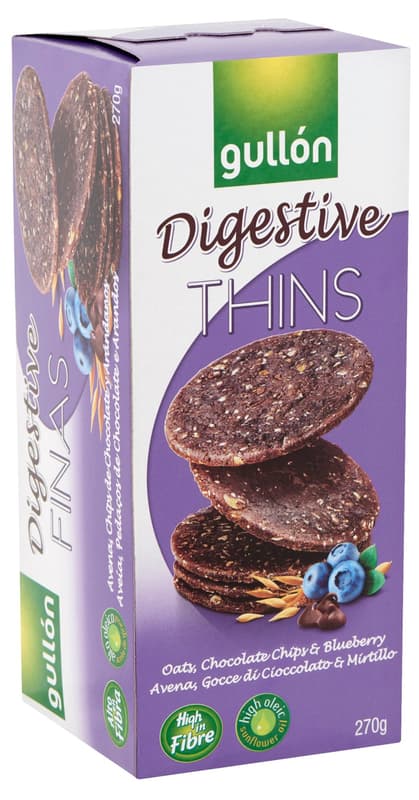 Gullon Digestive THINS áfonyás keksz