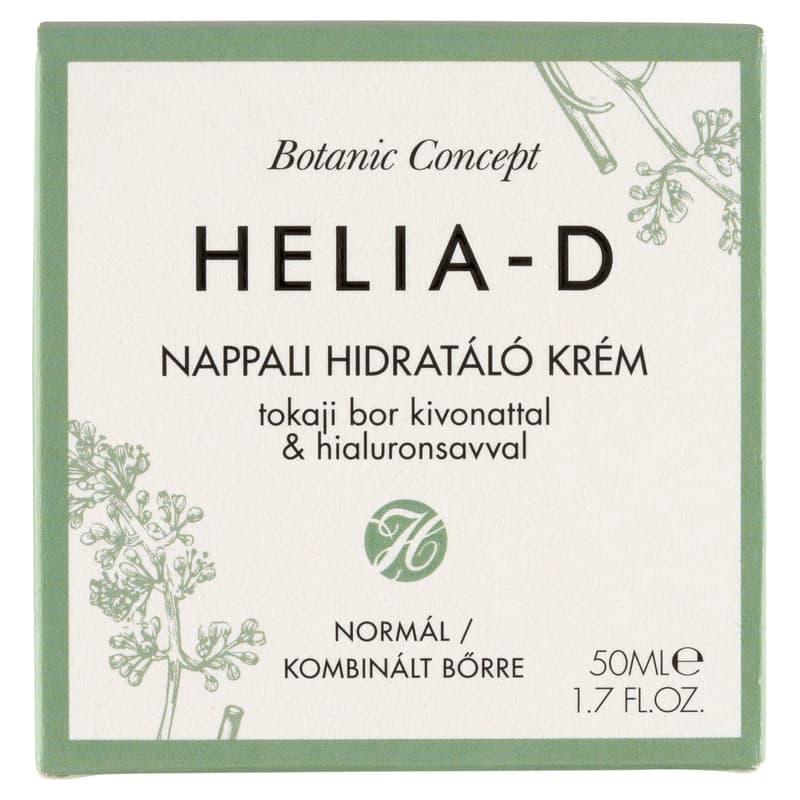 Helia-D Botanic Concept Nappali Hidratáló Krém Tokaji Bor Kivonattal Normál / Kombinált Bőrre