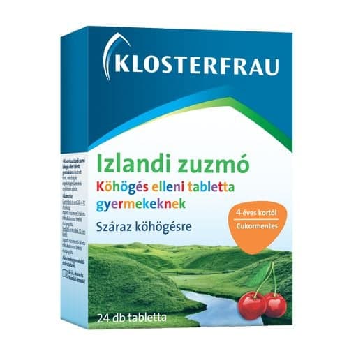 Klosterfrau Izlandi zuzmó tabletta köhögés ellen gyermekeknek 24 db