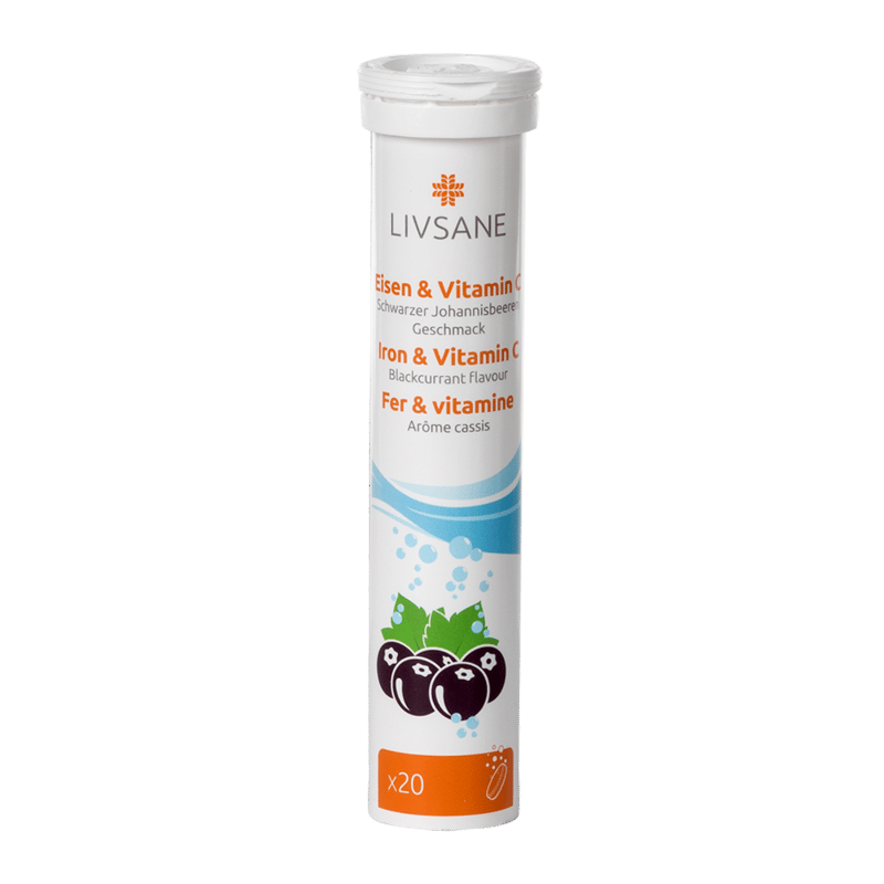 LIVSANE Vitamin C + Iron effervescent tablet 20x