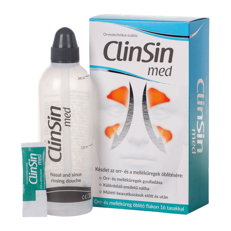 ClinSin med Orr- és melléküregöblítő készlet (flakon + 16 tasak)