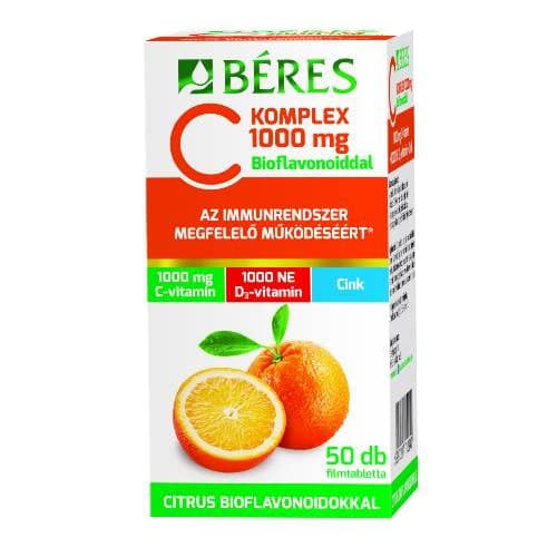 Béres C KOMPLEX 1000 mg C+D3 Vitamin + Cink filmtabletta 50 db