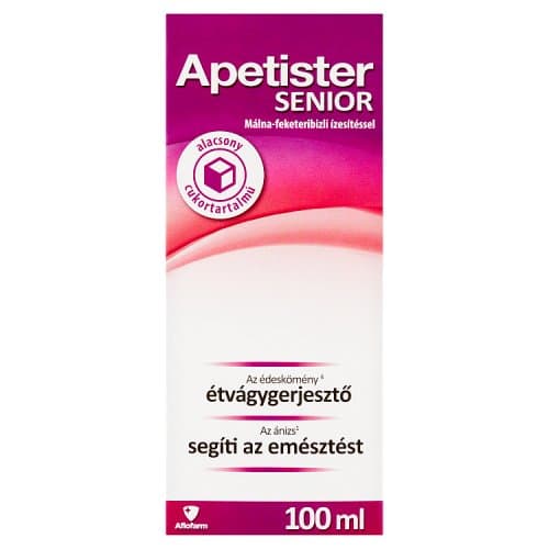 Apetister Senior oldat málna-feketeribizli 100ml