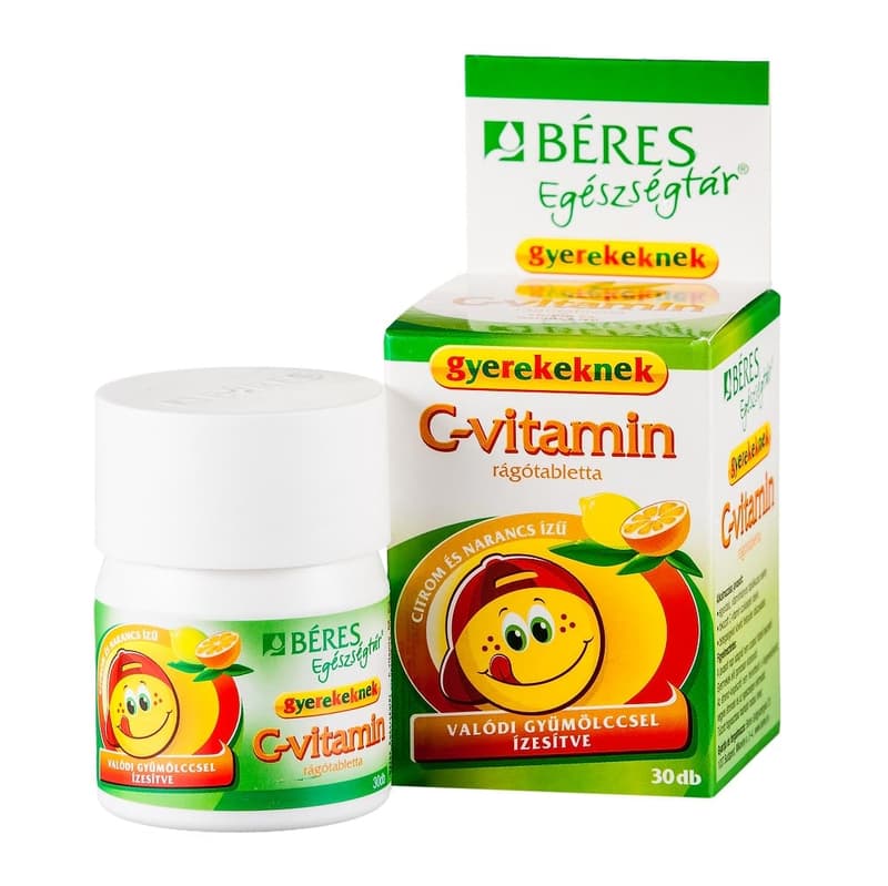 Béres C-vitamin 50 mg rágótabletta elsősorban gyermekek részére 50 db