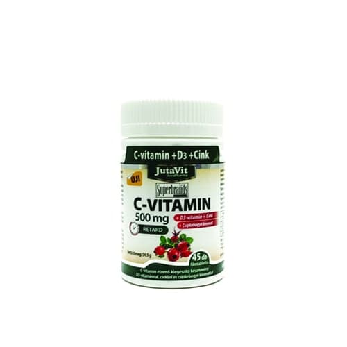 JutaVit C-vitamin 500 mg Csipkebogyó + D3 retard filmtabletta 45 db