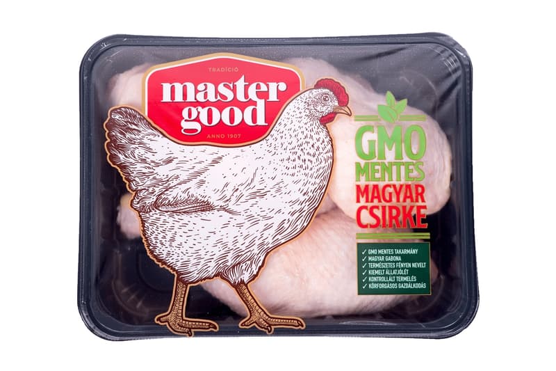 GMO mentes friss csirke egészcomb, védőgázas csomagolásban