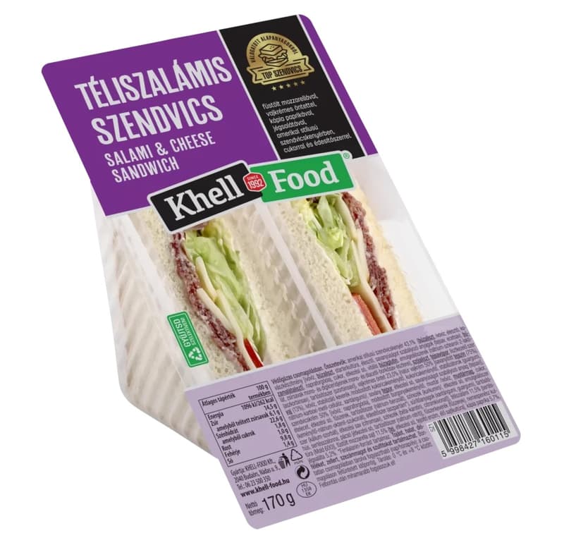 salami sandwich with smoked mozzarella