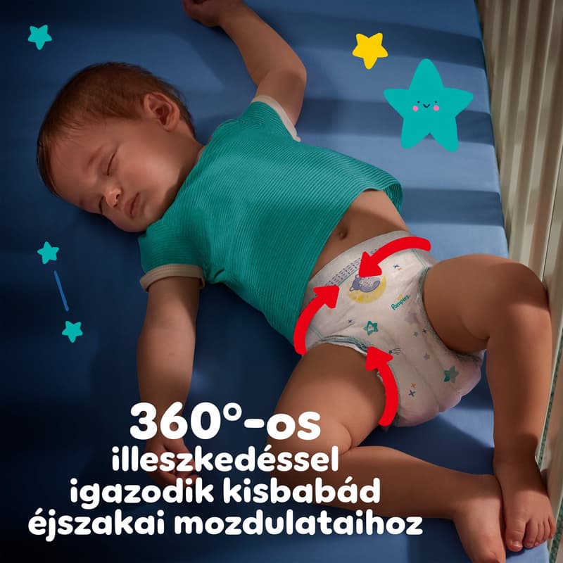 Pampers Night Pants Éjszakai Bugyipelenka, Méret: 4 (9-15 kg) 25 db