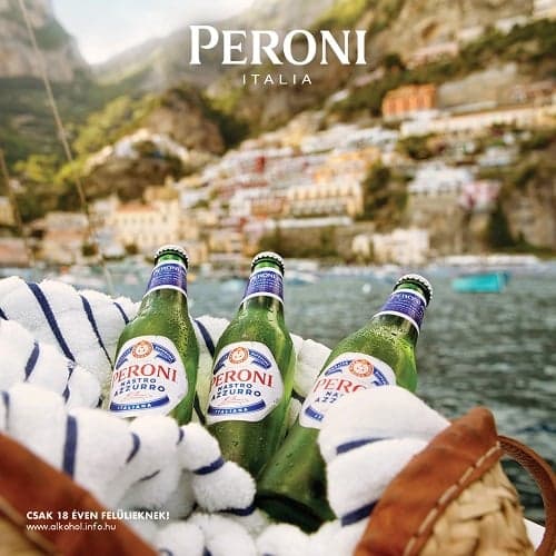 Peroni minőségi világos sör 5,0%, 24 üveg