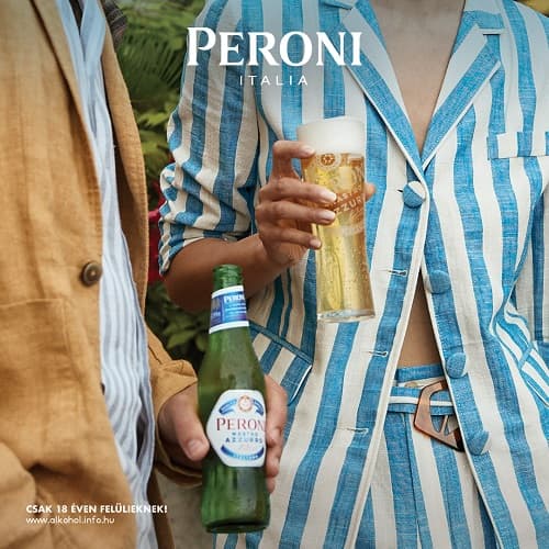 Peroni minőségi világos sör 5,0%, 24 üveg
